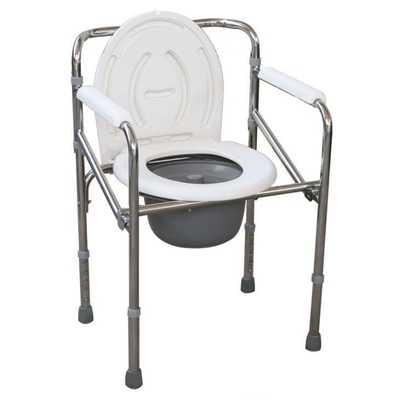 Edelstahl-Blasen-Produkt-älterer Toiletten-Stuhl mit Plastikarmlehnen